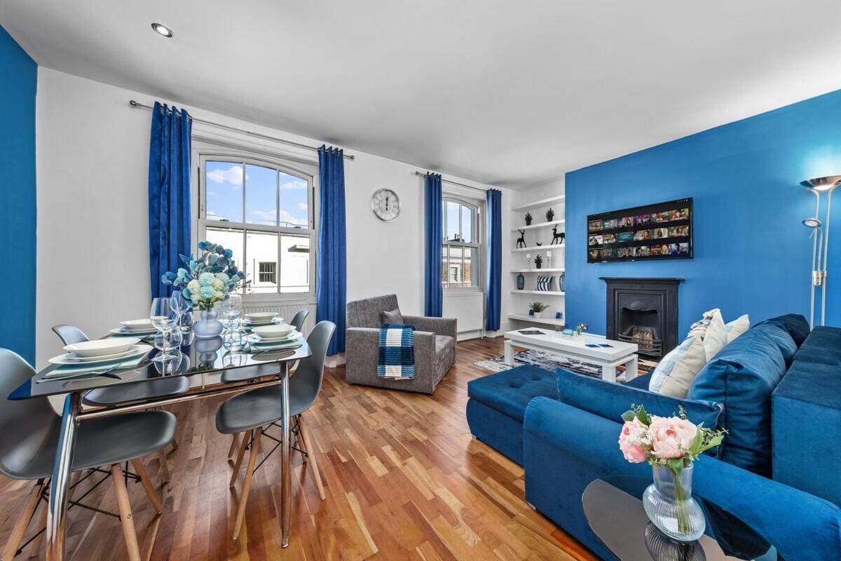 Balcony Blue Theme 1 Bedroom Central London Luxury Flat Near Hyde Park! Accommodates Up To 6! Double Sofa Bed And Next To Station! Экстерьер фото