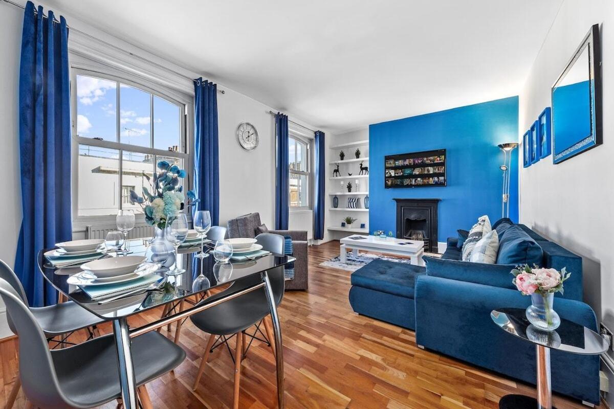 Balcony Blue Theme 1 Bedroom Central London Luxury Flat Near Hyde Park! Accommodates Up To 6! Double Sofa Bed And Next To Station! Экстерьер фото